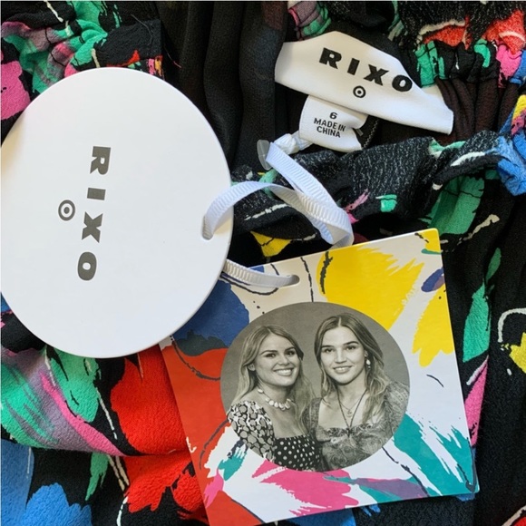 NWT RIXO x Target Floral Off–Shoulder Puff Sleeve Maxi Dress Size 6 - Picture 9 of 15